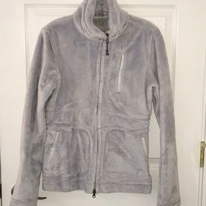 Athleta silver gray fleece jacket.